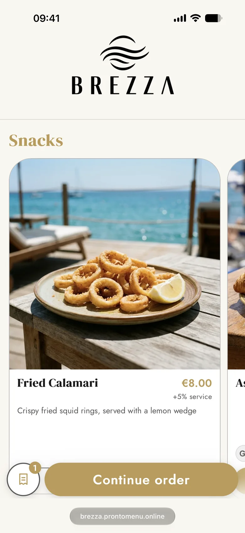 Brezza menu