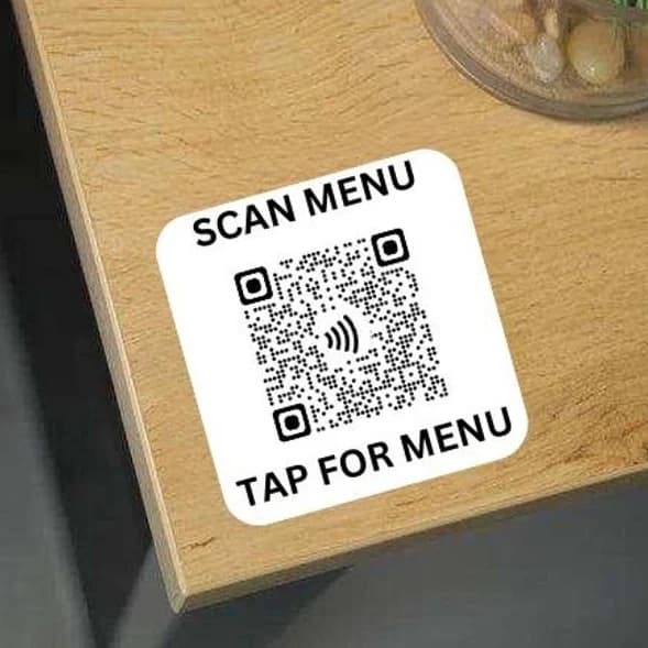 Printed QR sticker